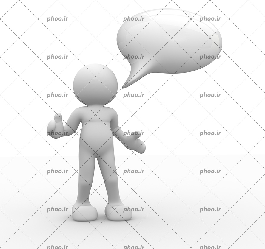 عکس با کیفیت ابر بزرگ بالا سر کاراکتر سفید و پس زمینه به رنگ سفید
