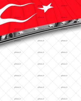 عکس با کیفیت نمایشگر صفحه خم در حال نشان دادن پرچم ترکیه