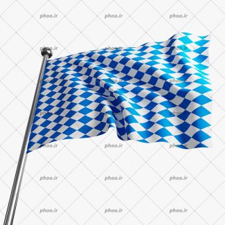 عکس با کیفیت پرچم چهارخانه یا پرچم‌ نسکار به رنگ آبی و سفید مناسب مسابقات