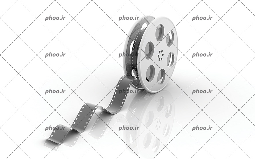 عکس با کیفیت رول فیلم در حال قل خوردن و باز شدن نگاتیو فیلم