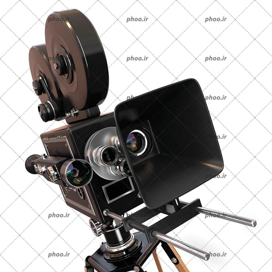 عکس با کیفیت دوربین فیلم برداری در پس زمینه سفید