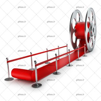 عکس با کیفیت رول فیلم و نگاتیو شبیه به فرش قرمز