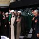 عکس با کیفیت طرح یا پوستر حرم مطهر امام علی (ع) حرم زیبا با دیوار ها و گلدسته های طلایی حرم حضرت علی (ع) از زاویه پایین
