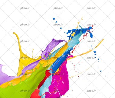 عکس کیفیت رنگ رنگارنگ در پس زمینه سفید