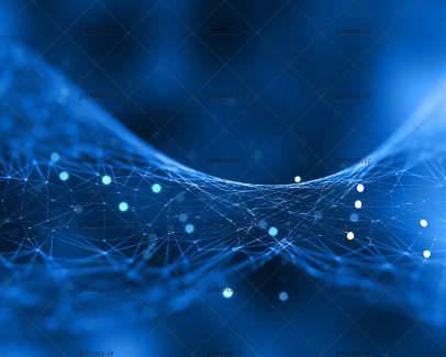 عکس با کیفیت خطوط متصل به یکدیگر با نور های کوچک
