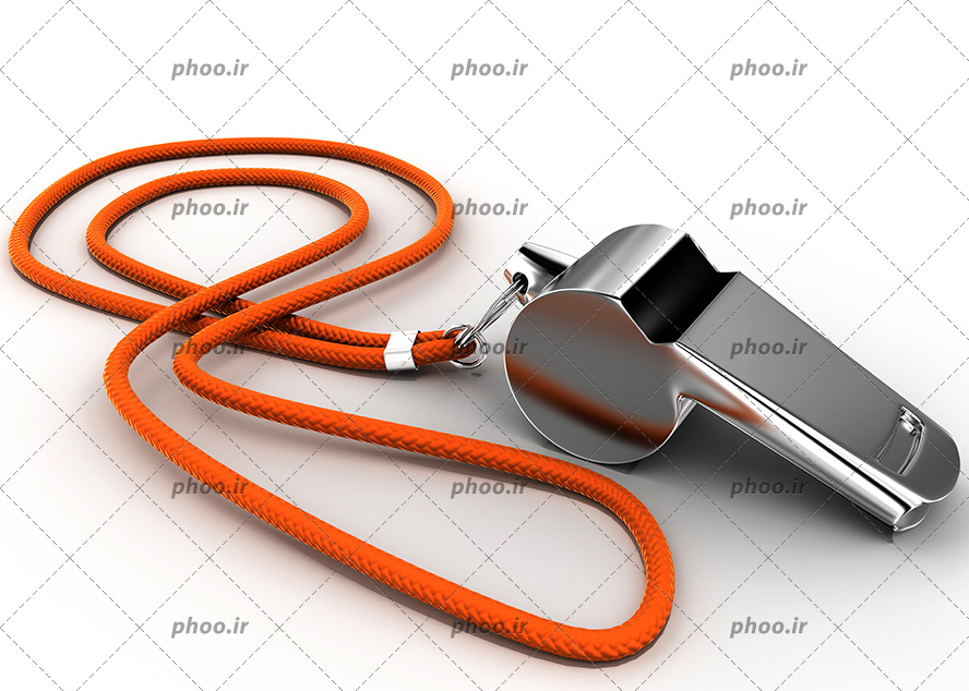 عکس با کیفیت سوت ورزشی با بند نارنجی