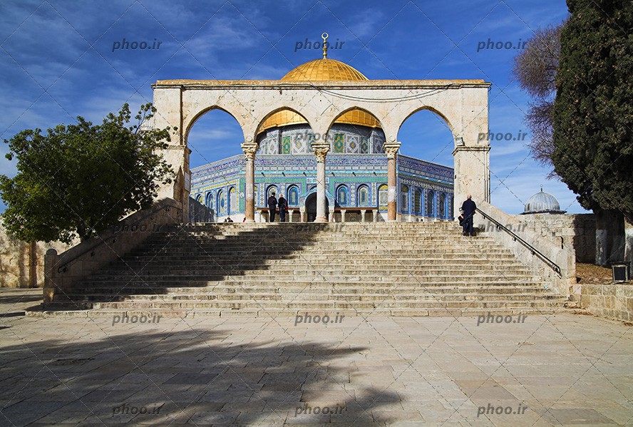 عکس از ورودی مسجدالاقصی اولین قبله ی مسلمانان در فلسطین اشغالی