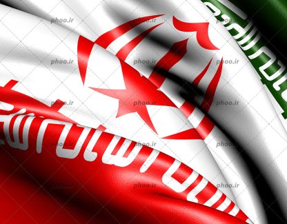عکس پرچم ایران روی یک پارچه از جنس چرم