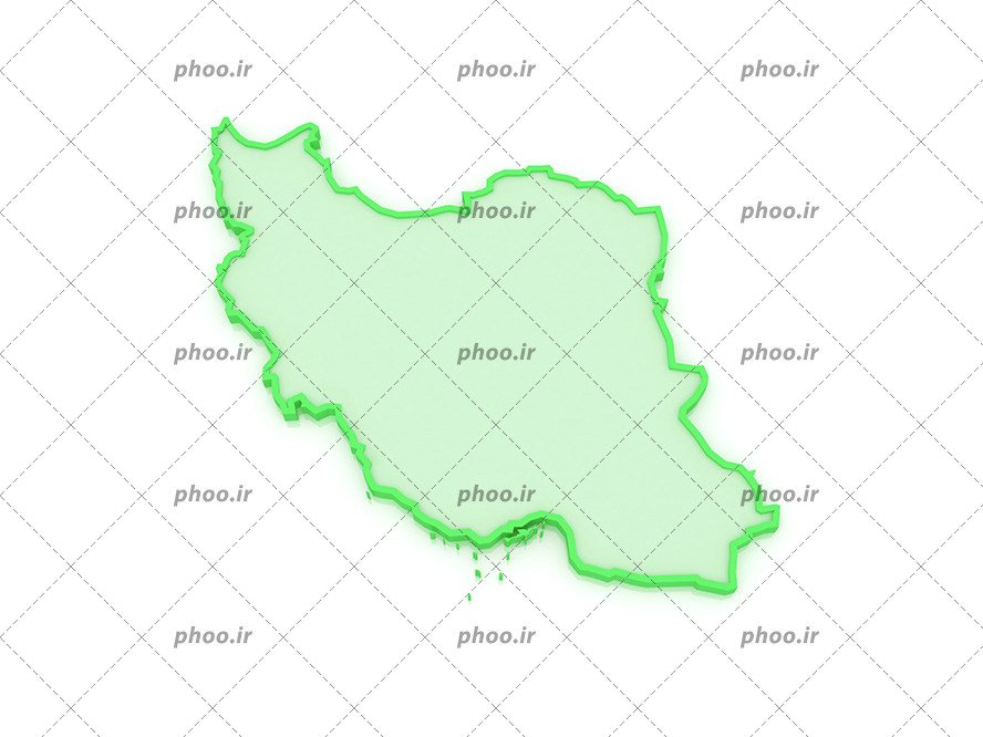 طرحی از نقشه ایران با بکگراند سفید