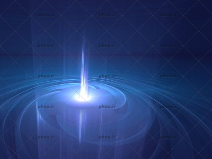عکس سه بعدی گرافیکی پترن و والپیپر آبی و نور سفید