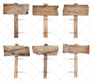 ۶ عدد تابلو چوبی کوچک با پیش زمینه زمین