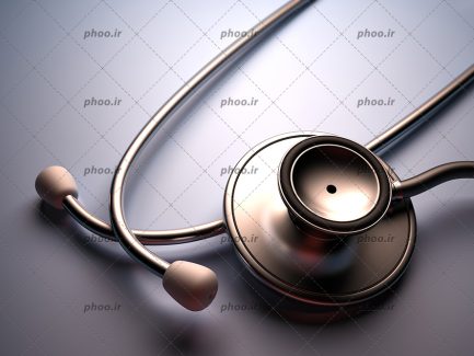 عکس گوشی پزشکی در زمینه سفید