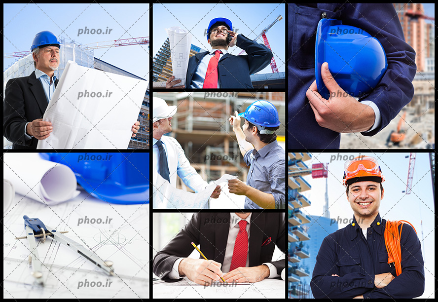 عکس مهندسین ساختمان درحال کار و نظارت