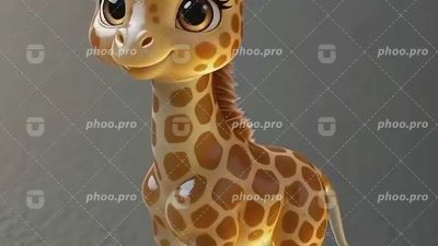 نمادِ ظرافت؛ مجسمهی شیشهای زرافهی کوچک
