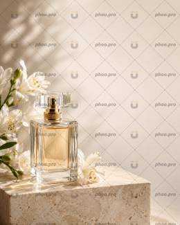 تصویر حرفهای از یک شیشه عطر لوکس