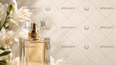 تصویر حرفهای از یک شیشه عطر لوکس