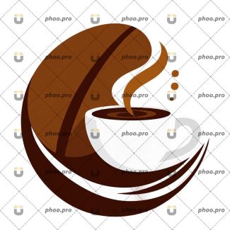 استیکر دیواری طرح فنجان قهوه