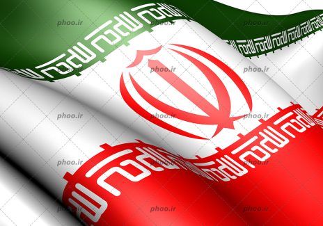 عکس با کیفیت پرچم ایران چین خورده از نمای نزدیک
