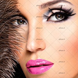 عکس مدل زن آرایش غلیظ کرده