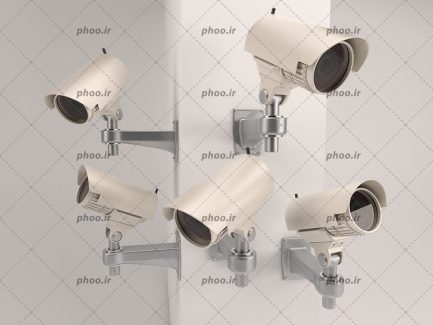 عکس با کیفیت دوربین های امنیتی به رنگ سفید و در جهت های مختلف در حال ضبط حوادث