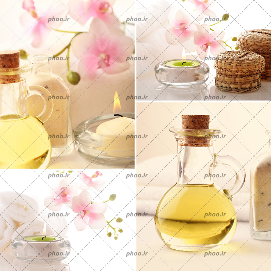 عکس آبگرم ترکیب ماساژ با شمع و روغن و گل
