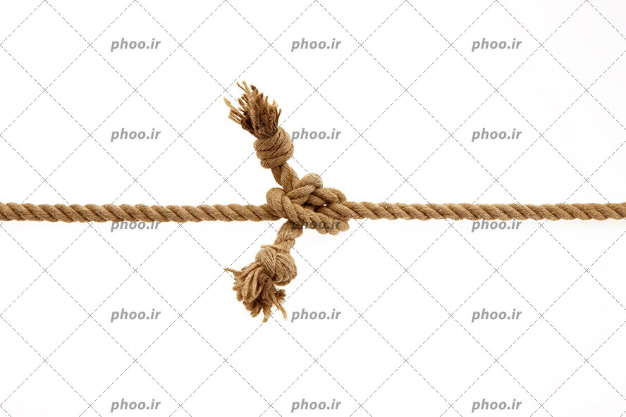 عکس با کیفیت دو طناب که به هم گره خوردند