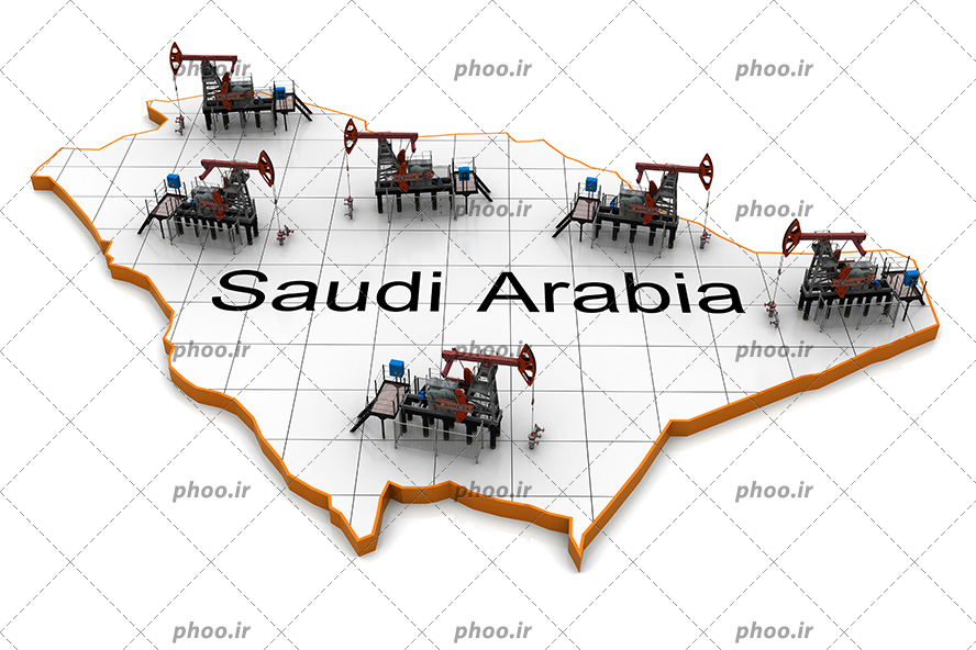 عکس با کیفیت پالایشگاه های نفتی که روی نقشه نمایش داده شده است