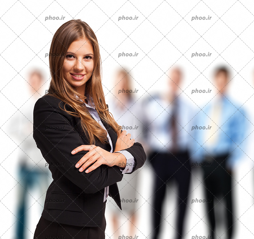 عکس خانم با موی بلند بور با کت شلوار