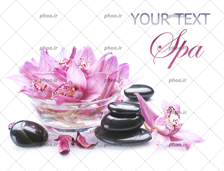 عکس سنگ ها و گل ها برای ماساژ