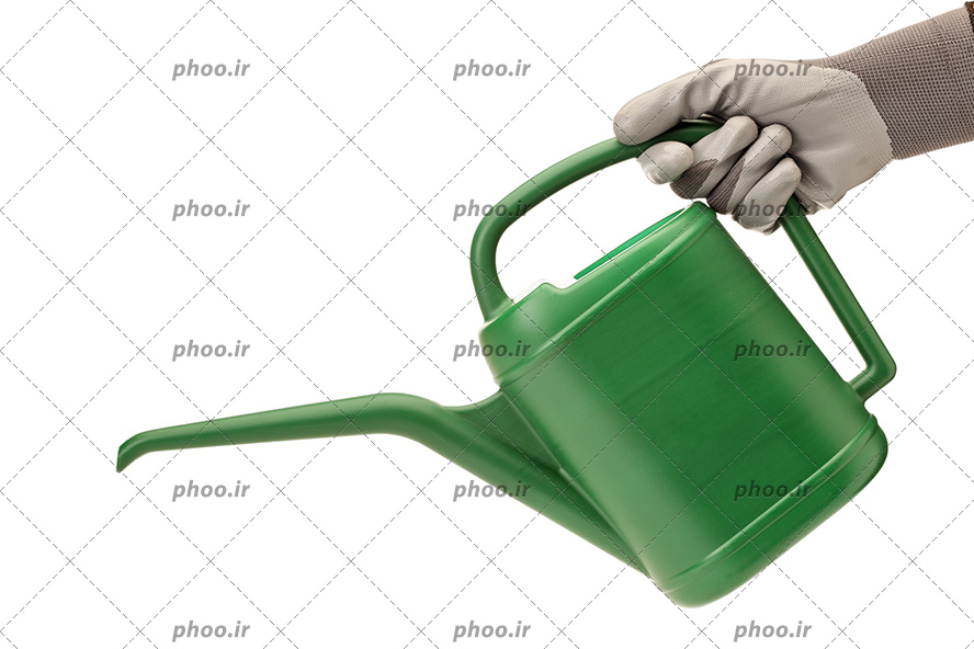 عکس آب پاش سبز رنگ برای آبیاری گل ها و گیاهان