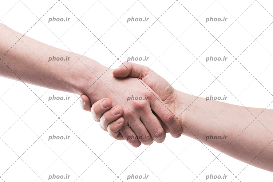 عکس با کیفیت دو مرد در حال دست دادن و کمک به یکدیگر