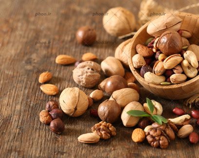 عکس با کیفیت آجیل های متفاوت