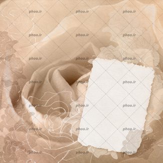 عکس پوستر گل رز کرمی دارای قسمت نوشتار