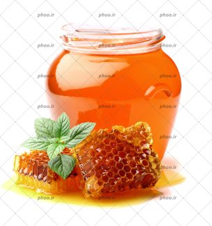 عکس عسل در شیشه و موم های عسل