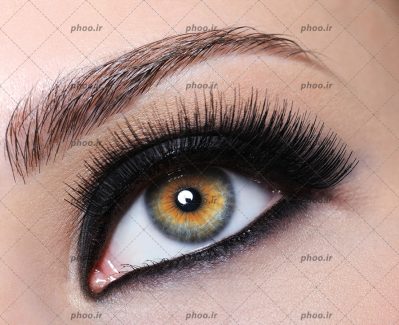 عکس آرایش چشم زیبا از نمای نزدیک