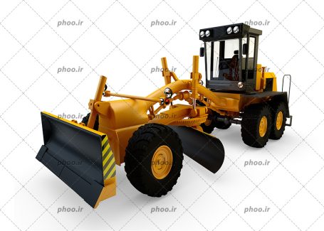 عکس با کیفیت دستگاه گریدر در پس زمینه سفید