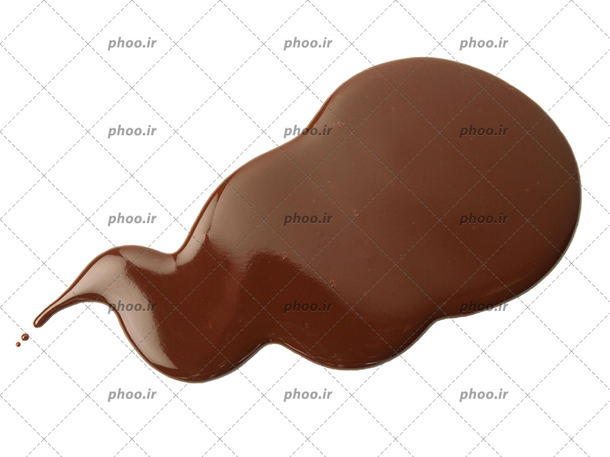 عکس با کیفیت شکلات ذوب شده در پس زمینه سفید