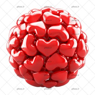 عکس با کیفیت یک گوی بزرگ با قلب