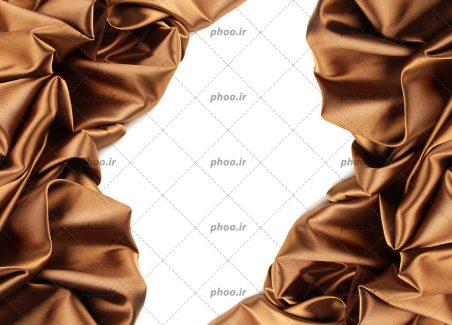 عکس قاب پارچه ای چین دار قهوه ای مدل ساتن