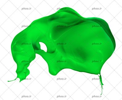 عکس رنگ سبز پخش شده روی هوا و زمینه سفید