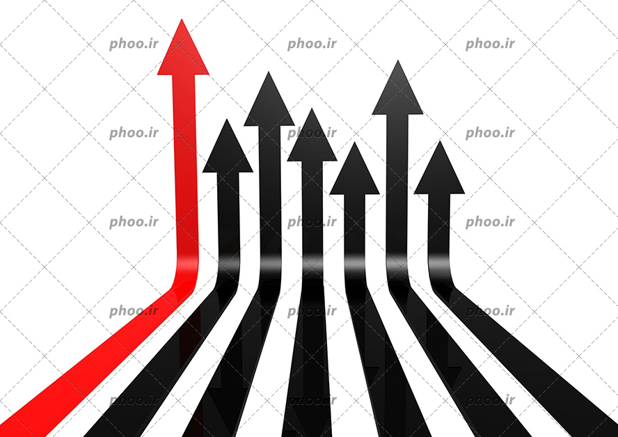 عکس با کیفیت فلش ها در پس زمینه سفید