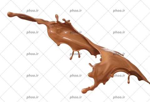 عکس با کیفیت شیر کاکائو پاشیده شده در پس زمینه سفید