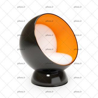 عکس با کیفیت صندلی مشکی و خردلی در پس زمینه سفید