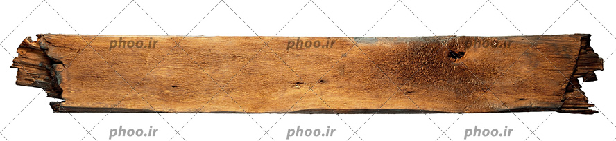 عکس با کیفیت چوب قدیمی قهوه ای در پس زمینه سفید
