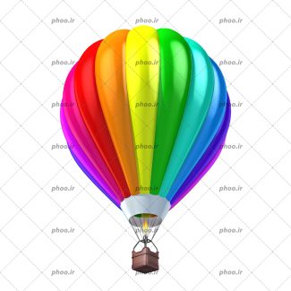 عکس با کیفیت سه بعدی بالن رنگارنگ در پس زمینه سفید