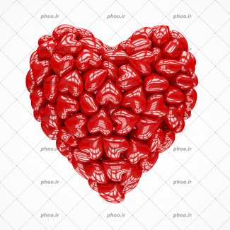 عکس با کیفیت یک قلب بزرگ در پس زمینه سفید