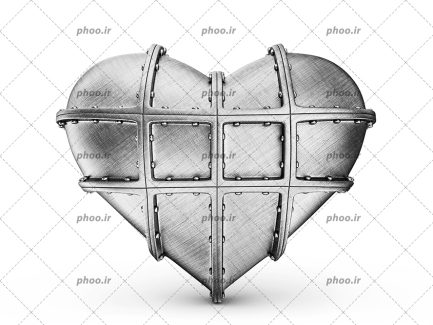 عکس با کیفیت قلب نقره ای طرح دار